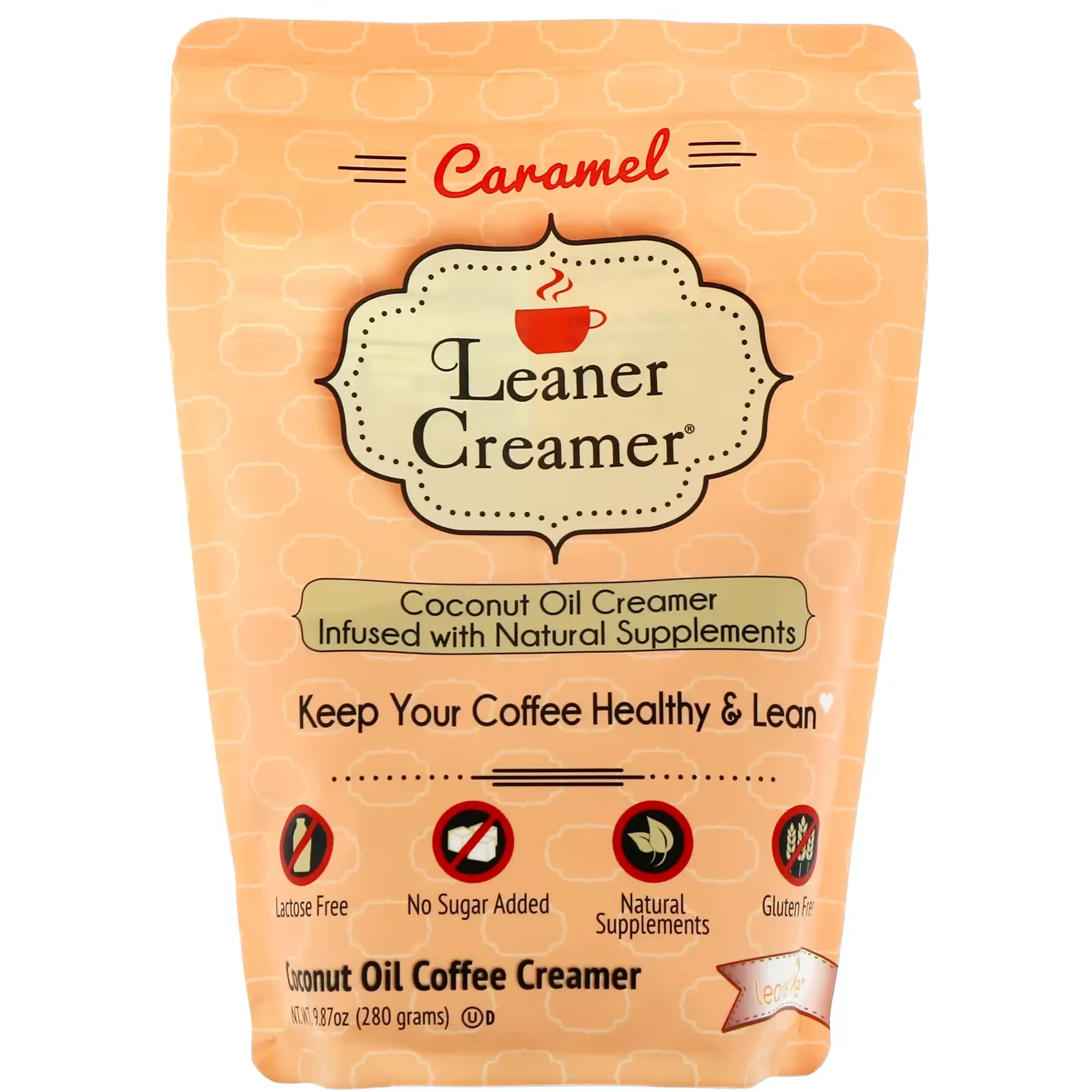 Coconut Oil Coffee Creamer, Caramel, 9.87 oz (280 g)