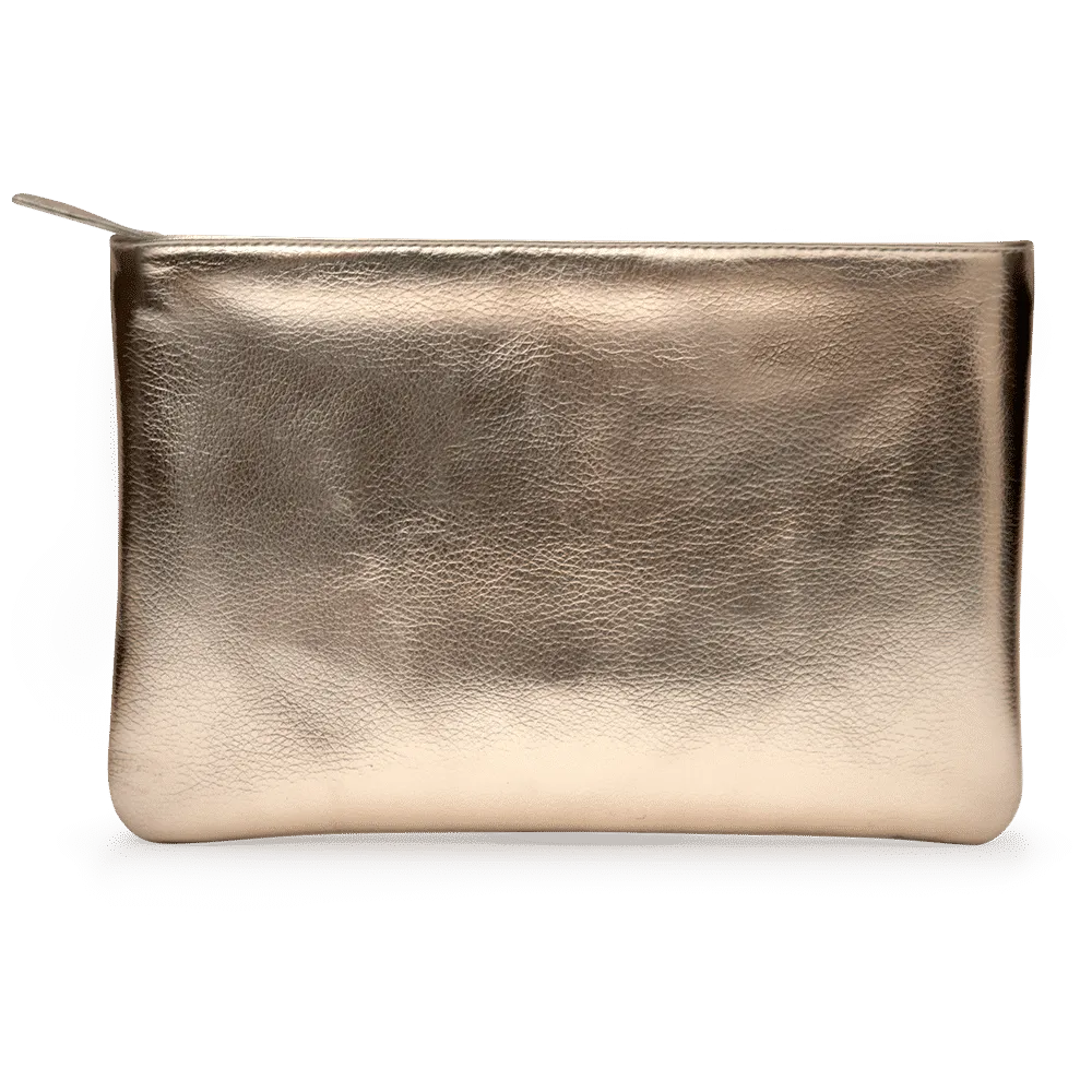 DailyObjects Gold Metallic Carry-All Pouch Medium