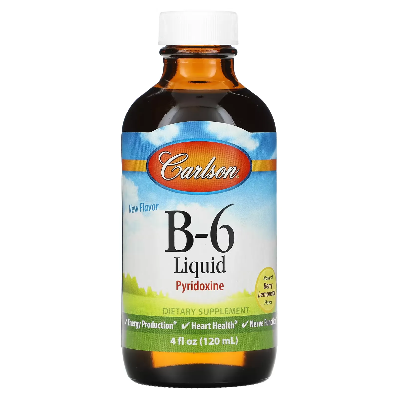 B-6 Liquid, Natural Berry Lemonade, 4 fl oz (120 ml)