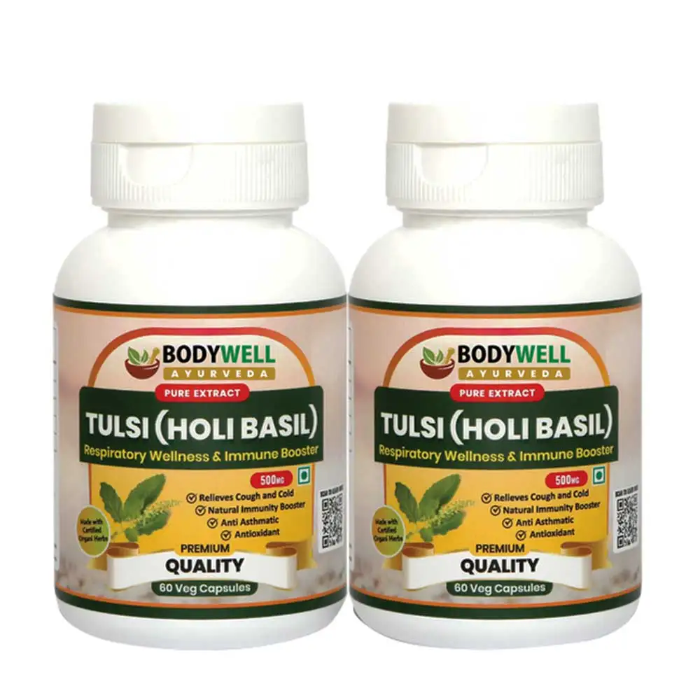 Bodywell Tulsi (Holi Basil) Pure Extract 500 mg,  120 veggie capsule(s)