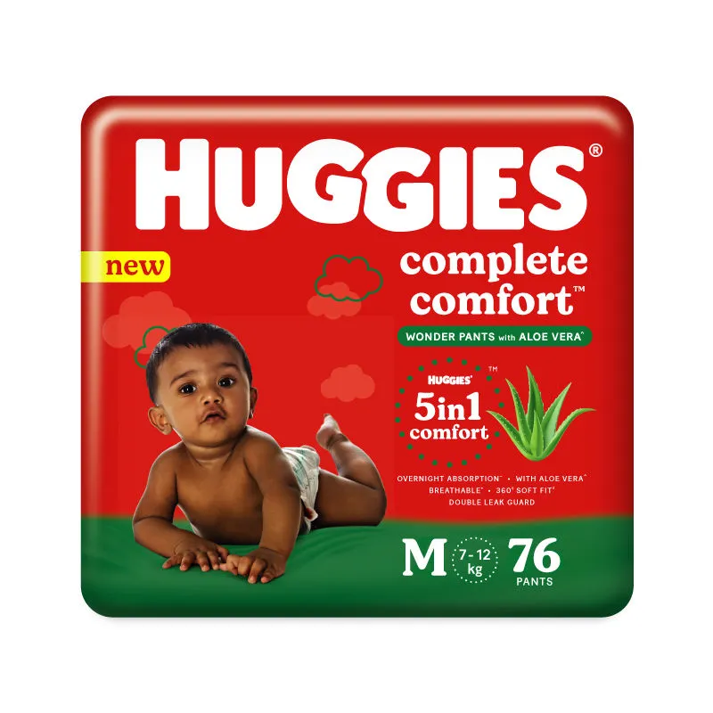 Huggies Complete Comfort Wonder Pants With Aloe Vera Medium Baby Diaper Pants