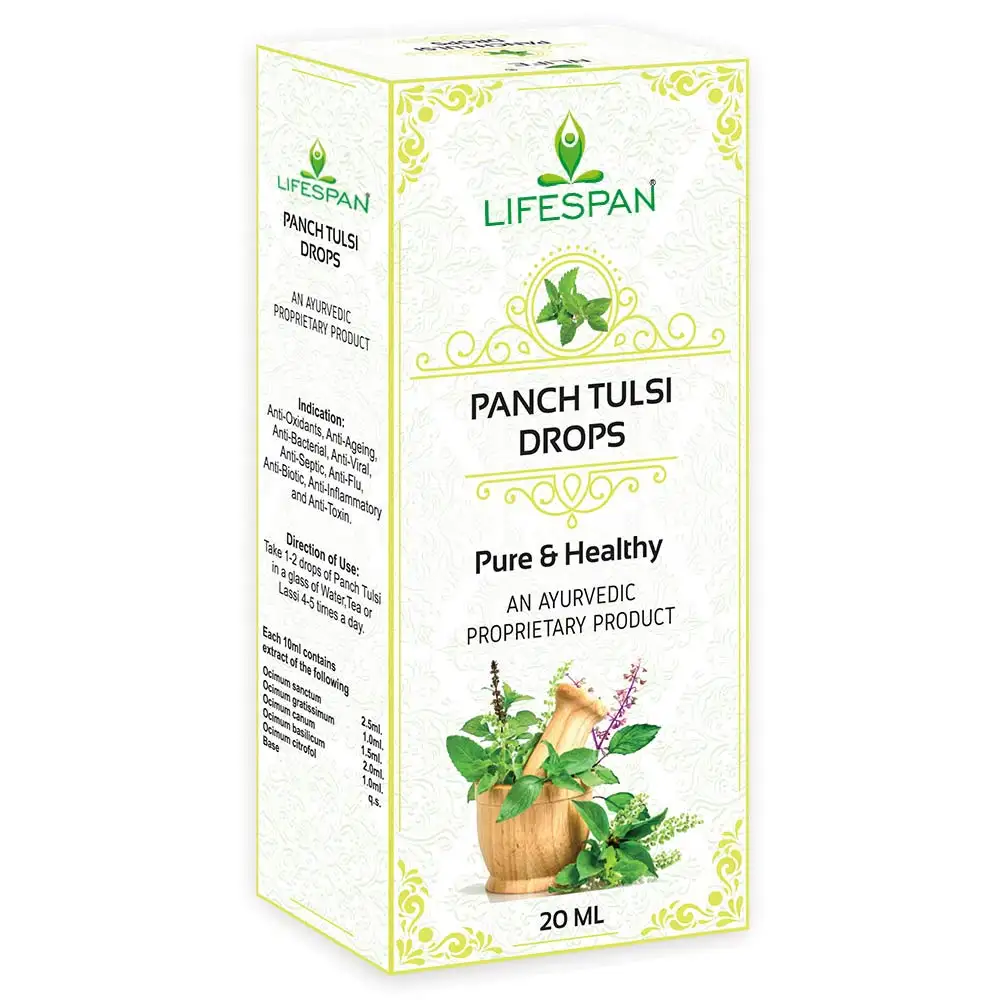 Lifespan Panch Tulsi Drops,  20 ml