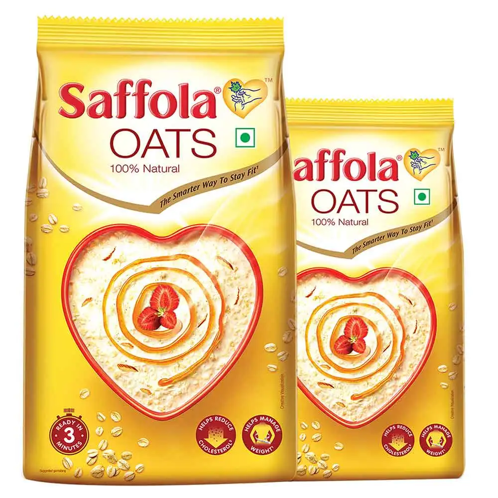 Saffola Oats,  1 kg  100% Natural, with 400 gm Free