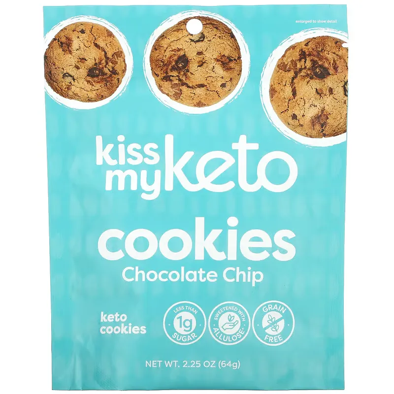 Keto Cookies, Chocolate Chip, 2.25 oz (64 g)