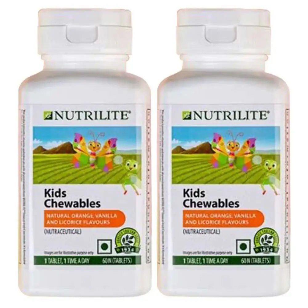 Amway NUTRILITE Kids Chewables - Pack of 2,  90 tablet(s)  Natural