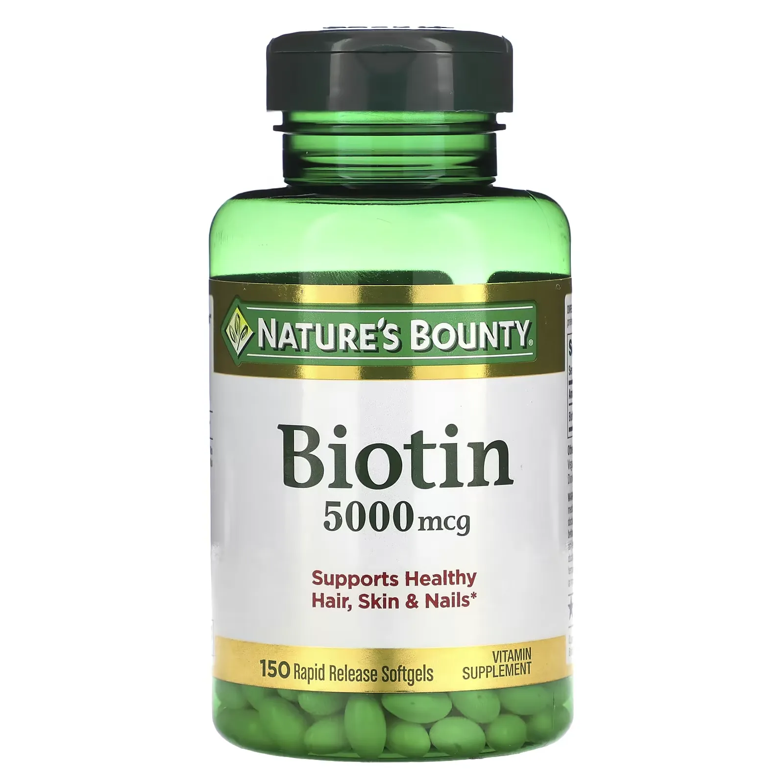 Biotin, 5,000 mcg, 150 Rapid Release Softgels