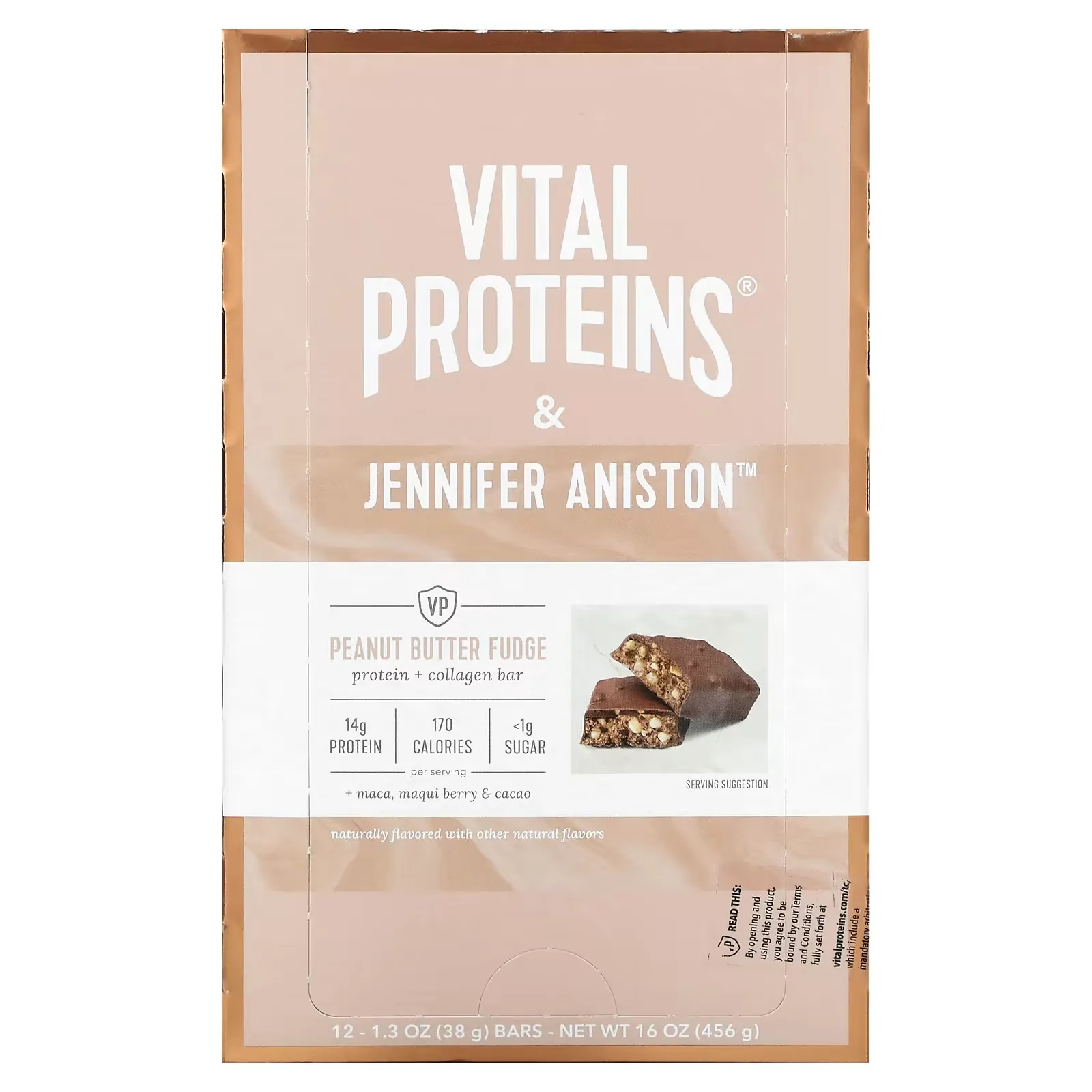 Protein + Collagen Bar, Peanut Butter Fudge, 12 Bars, 1.3 oz (38 g) Each