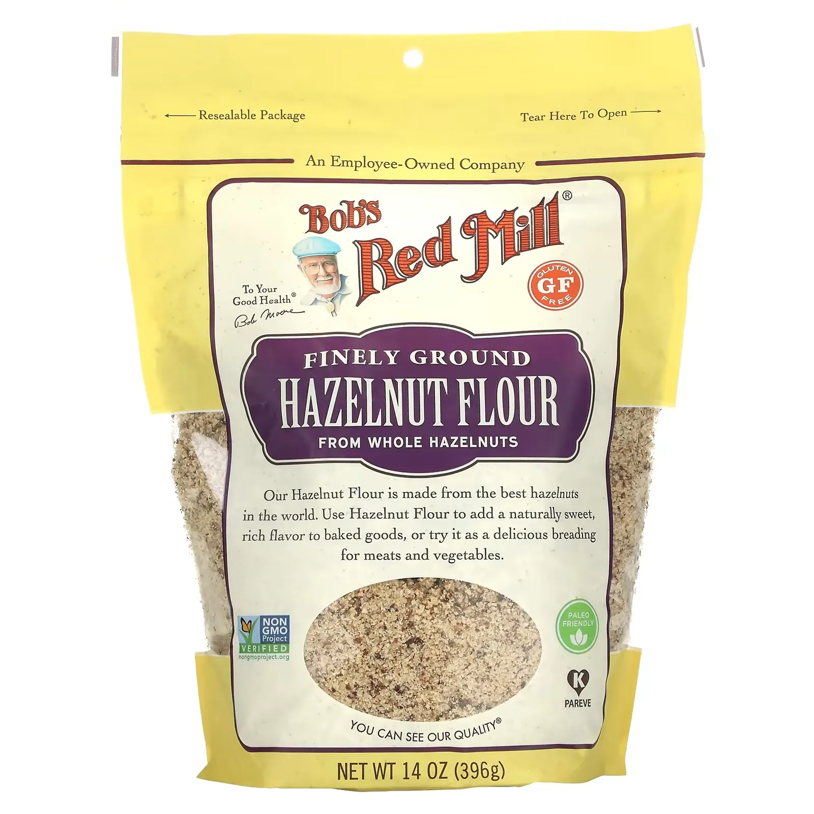 Finely Ground Hazelnut Flour, Gluten Free, 14 oz (396 g)