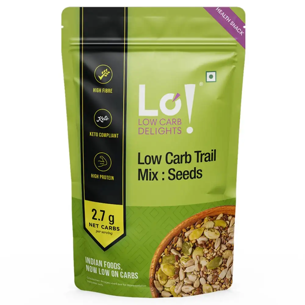 Lo! Foods Low Carb Trail Mix: Seeds,  Roasted  Pudina Mint Masala  250 g