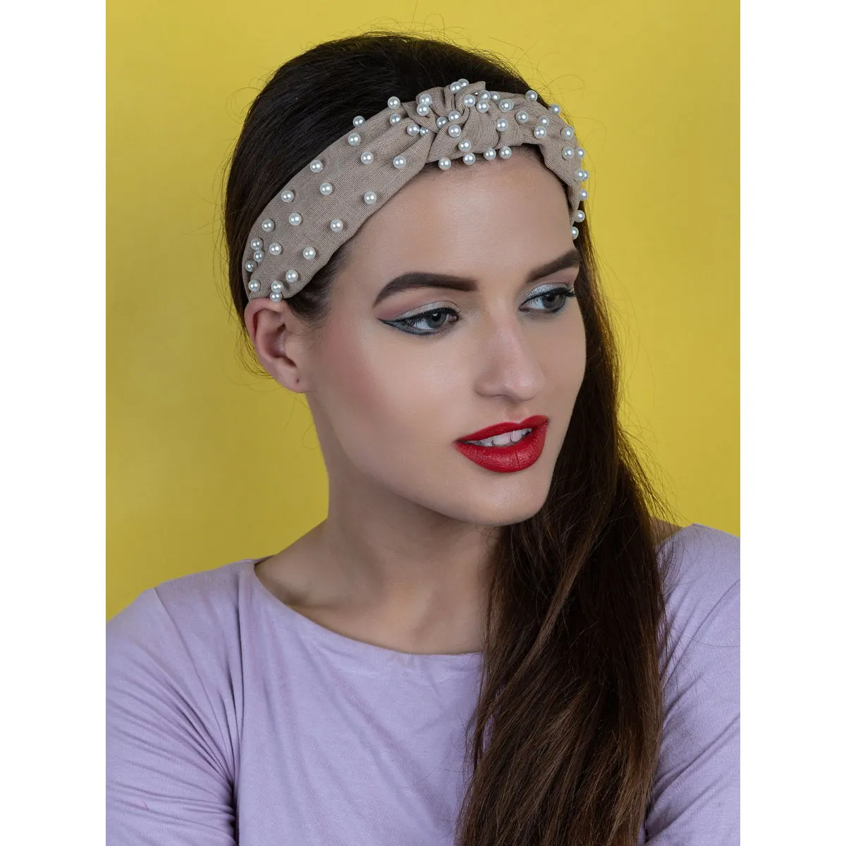 Odette Sandy Pearl Hair Band