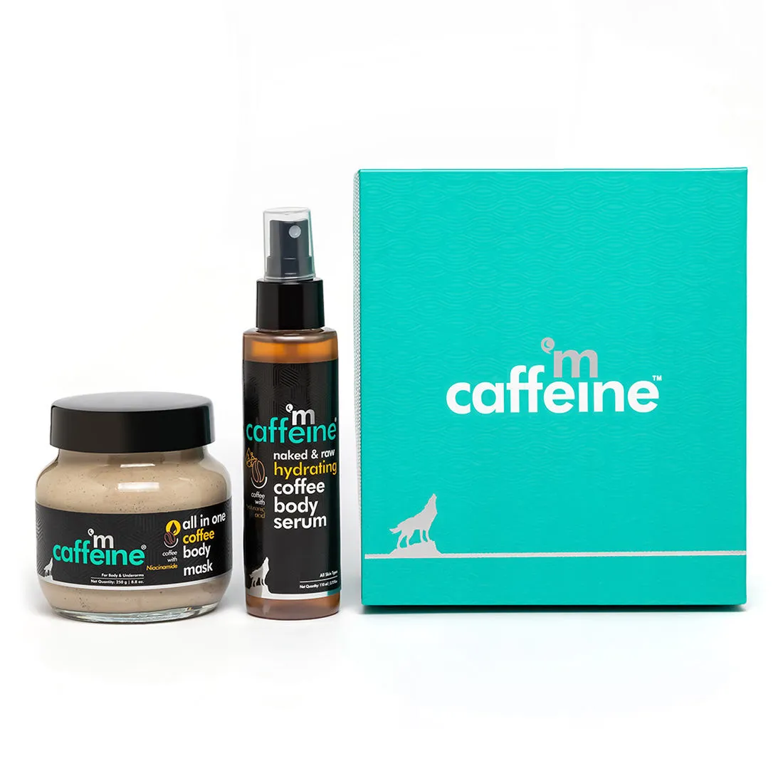 MCaffeine Coffee Quick Glow-up Body Gift Kit - Tan Removal Body Mask & Hydrating Body Serum