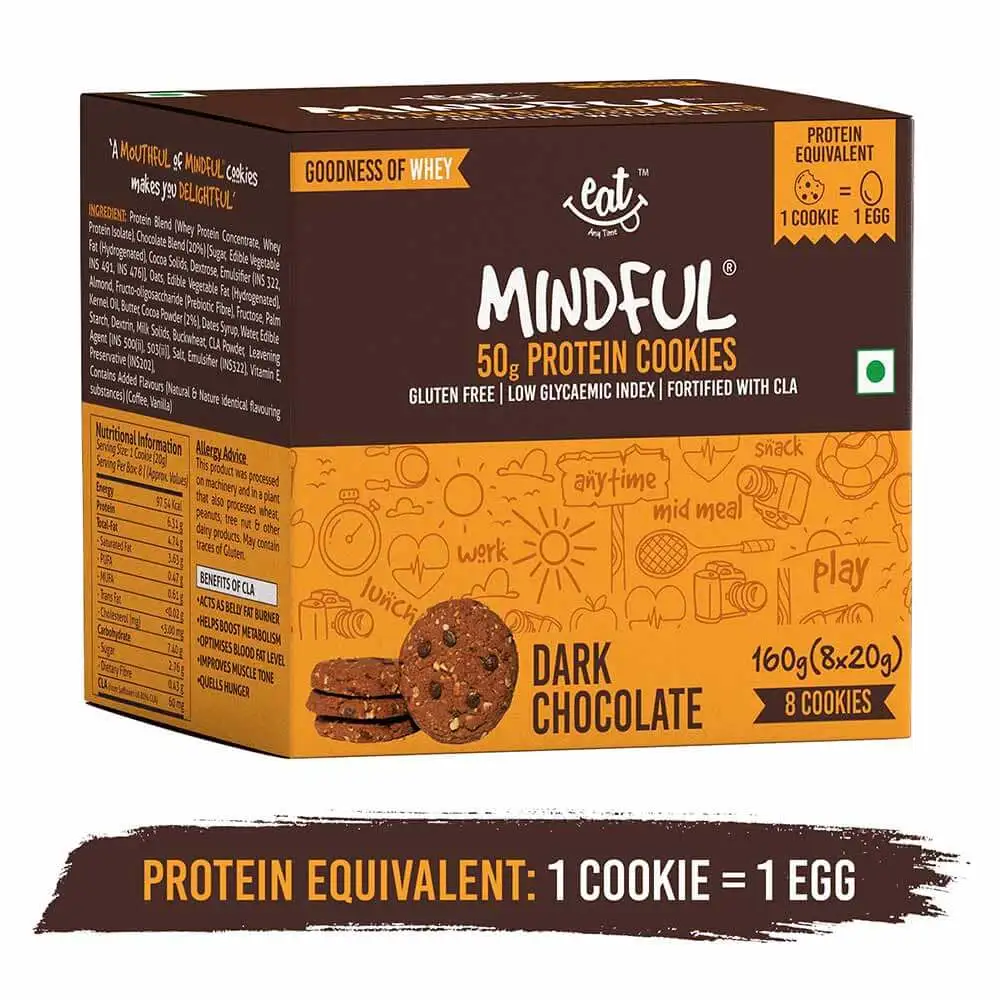 Eat Anytime Protein Cookies Gluten Free,  160 g  Dark Chocolate