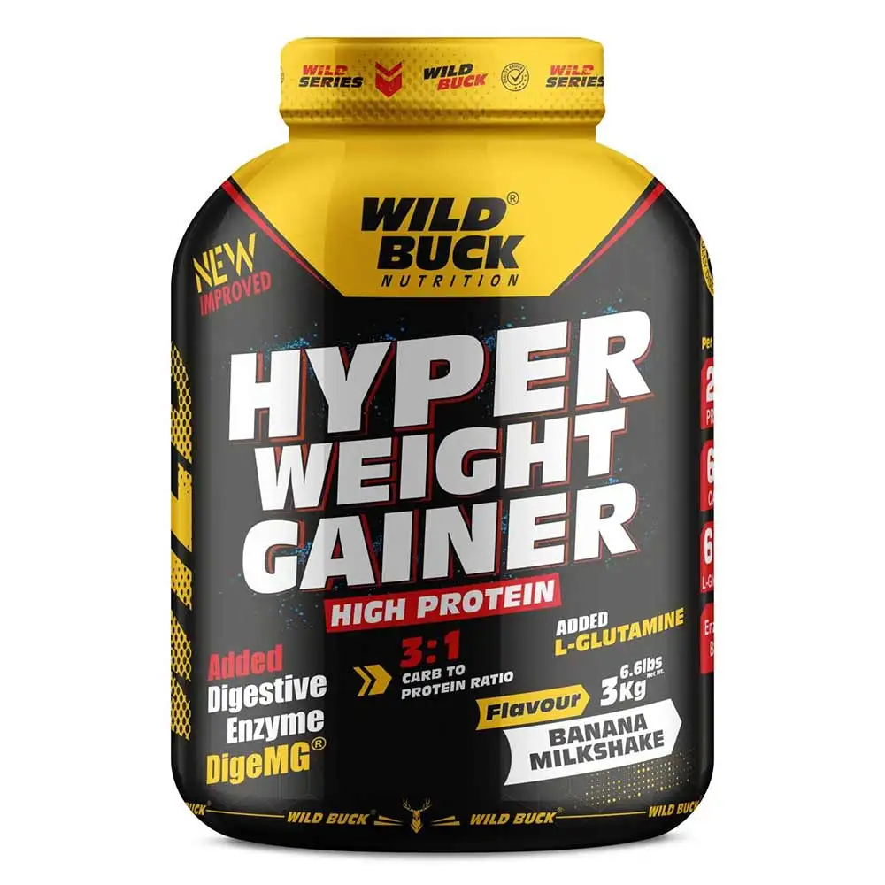 Wild Buck Hyper Weight Gainer,  6.6 lb  Banana Milkshake