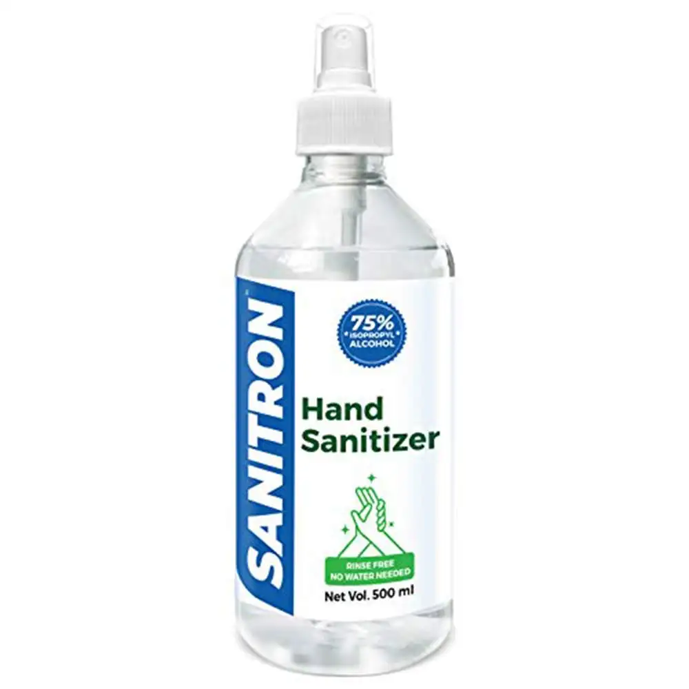 Sanitron Hand Sanitizer Spray,  75% Pharma Grade Isopropyl Alcohol (IPA)  500 ml  Spray Bottle