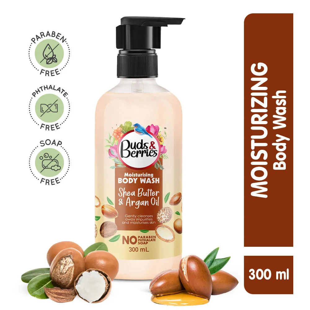 Buds & Berries Moisturising Shea Butter & Argan Oil Body Wash