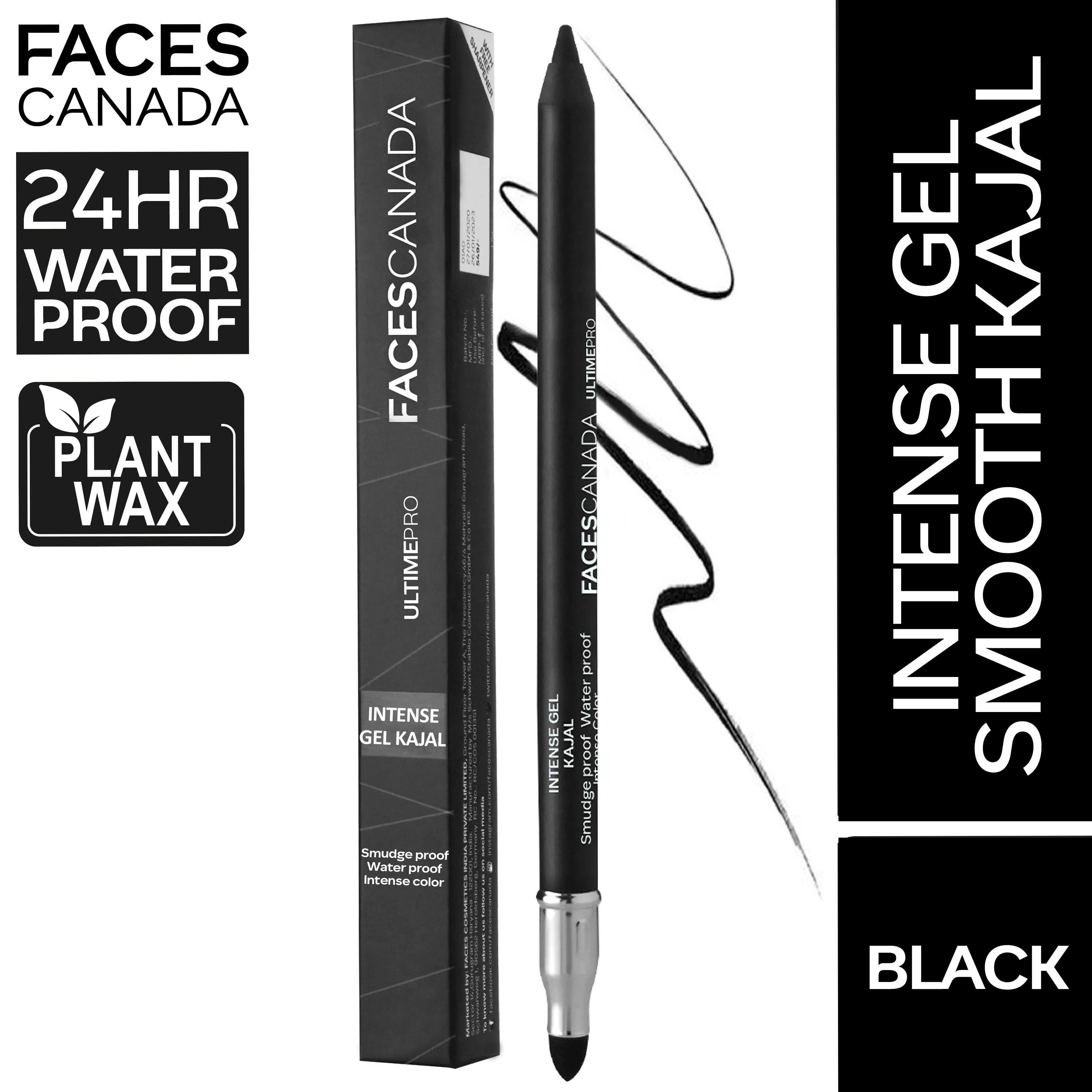 Faces Canada Ultime Pro Intense Gel Kajal With Free Sharpener - Black