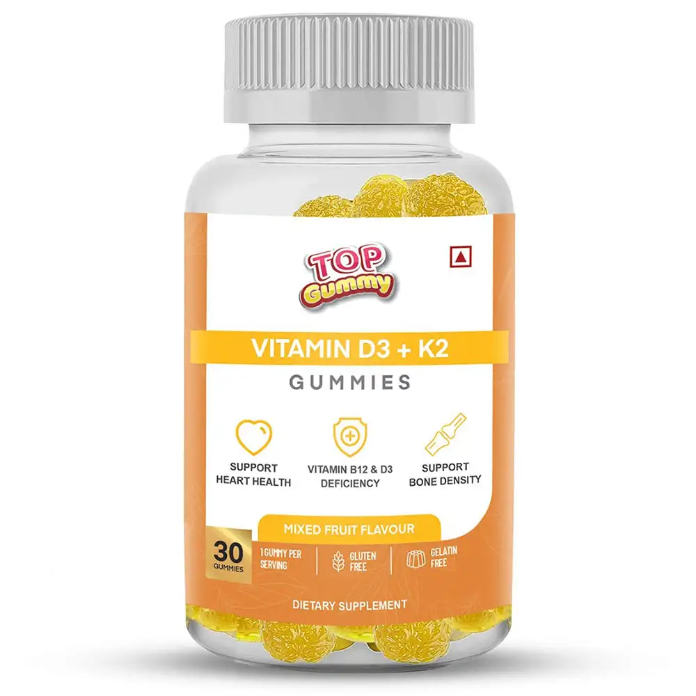 Top Gummy Vitamin D3 + K2,  30 gummies  Mixed Fruit