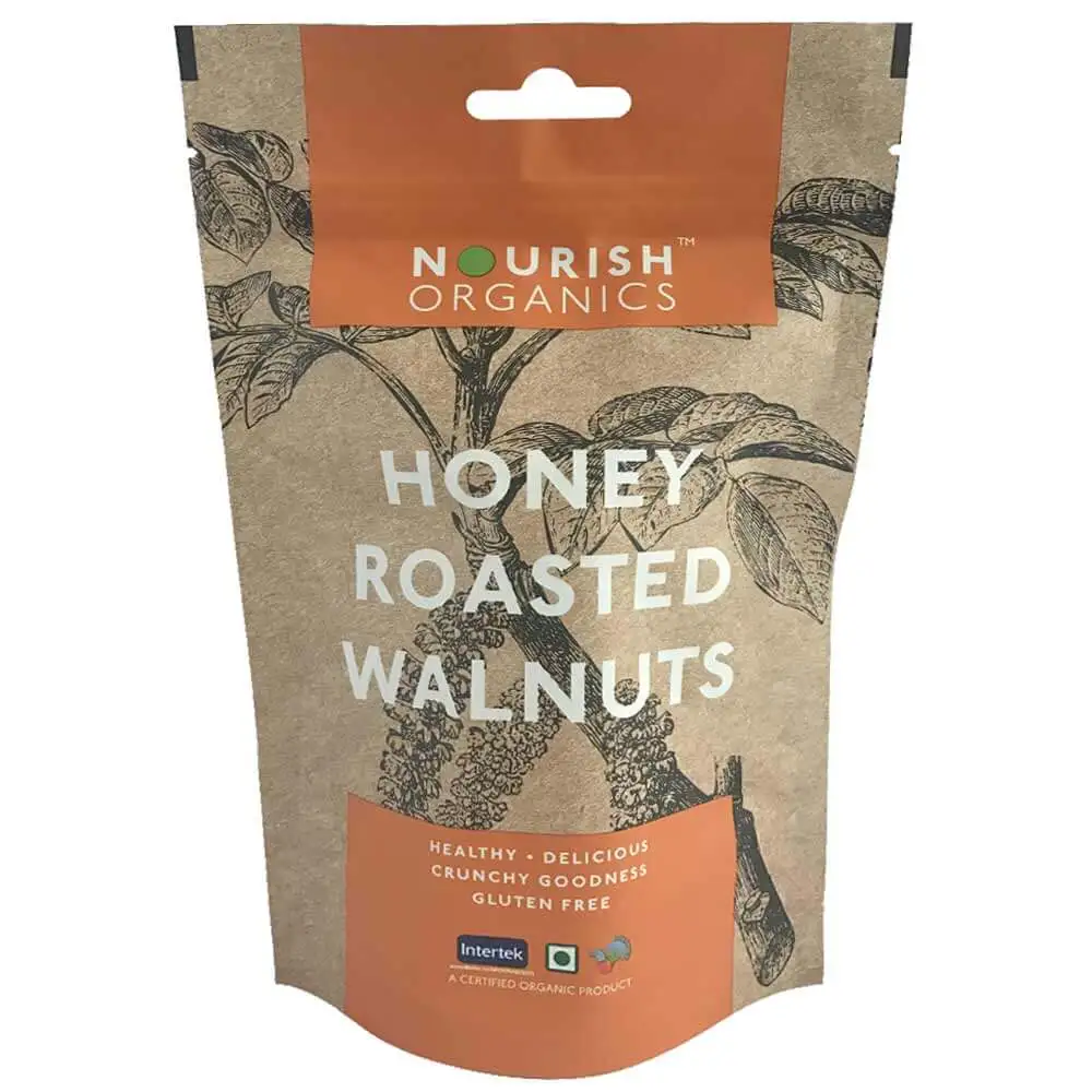 Nourish Organics Honey Roasted Walnuts,  Unflavoured  0.100 kg