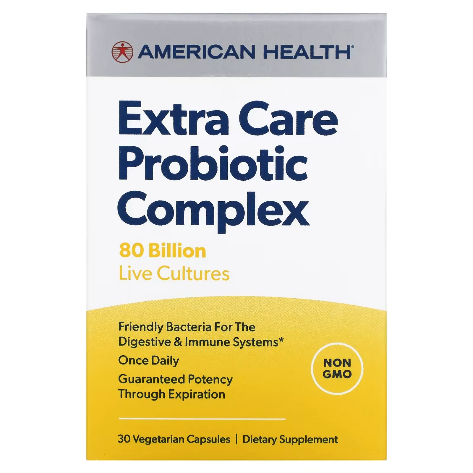 Extra Care Probiotic Complex, 80 Billion CFU, 30 Vegetarian Capules