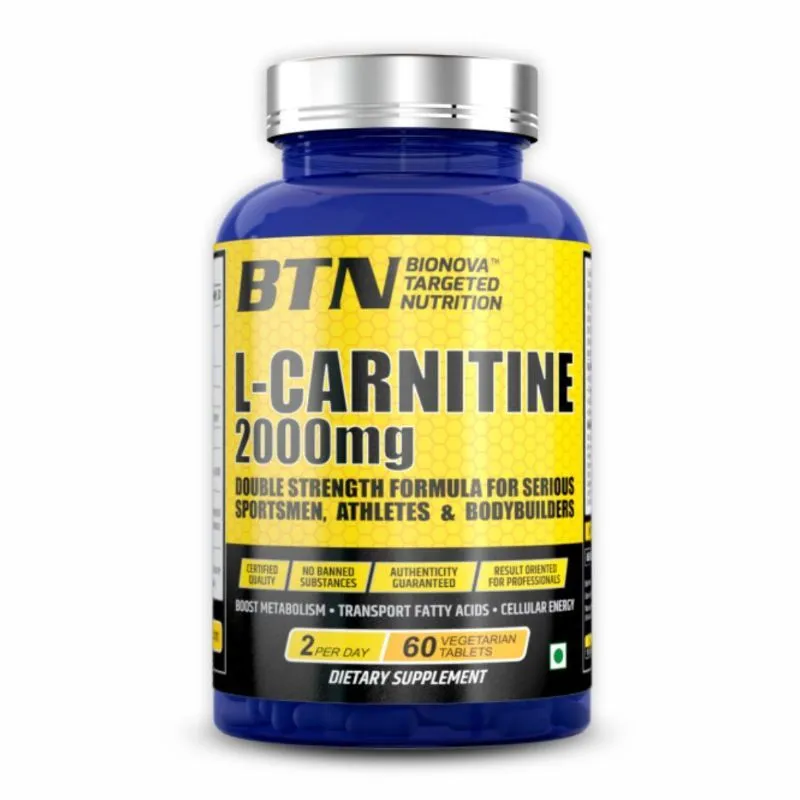 BTN Sports L-Carnitine 2000 Mg, Improves Energy & Weight Management For Bodybuilders & Athletes