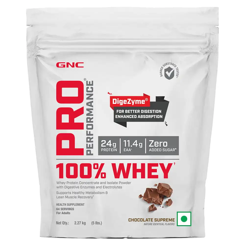 GNC Pro Performance 100% Whey Protein,  5 lb  Chocolate Supreme