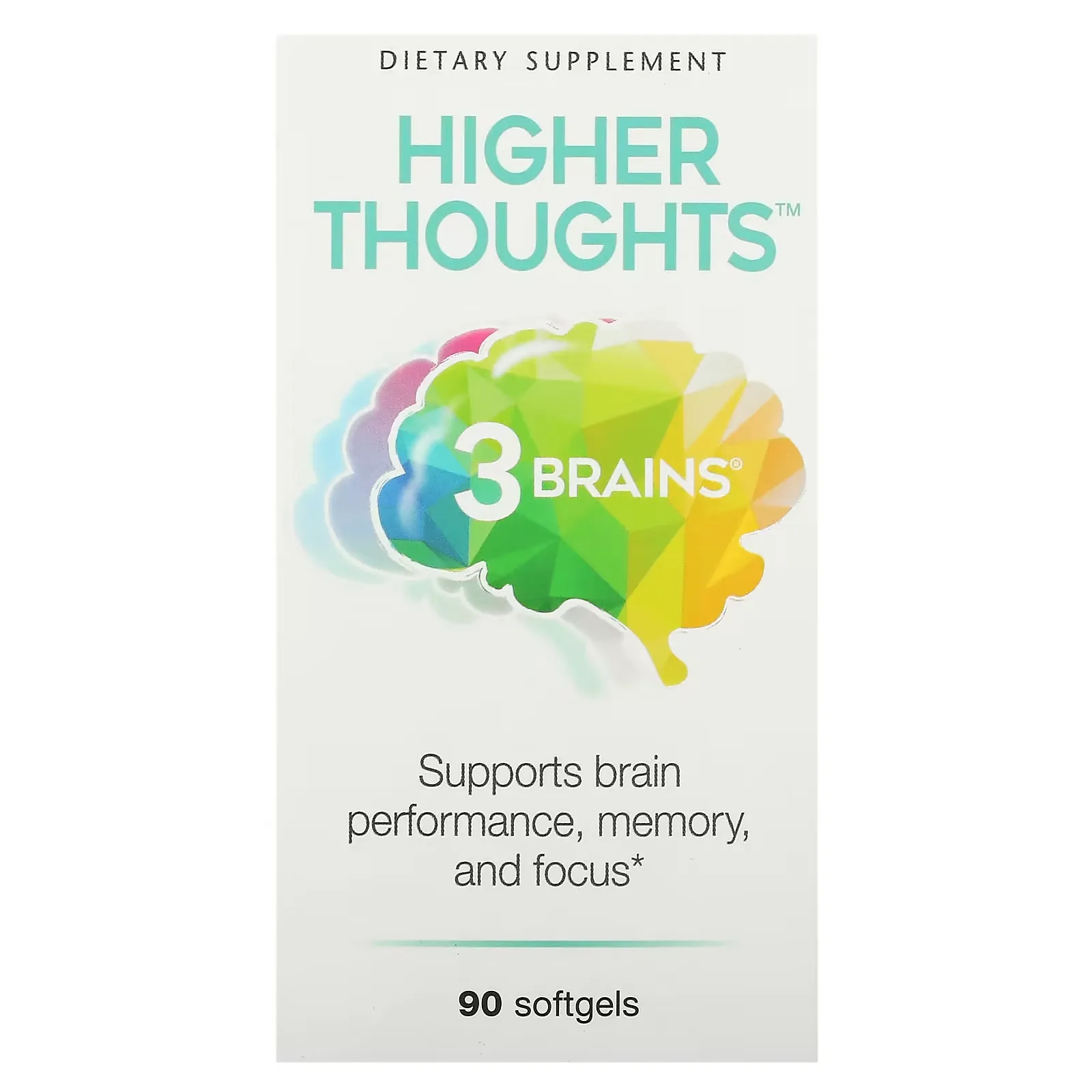 3 Brains, Higher Thoughts, 90 Softgels