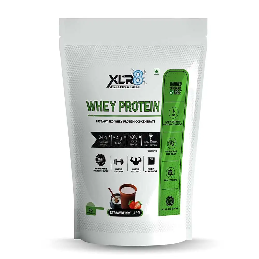 XLR8 Flavoured Whey Protein 24 g Protein,  2 lb  Strawberry Lassi