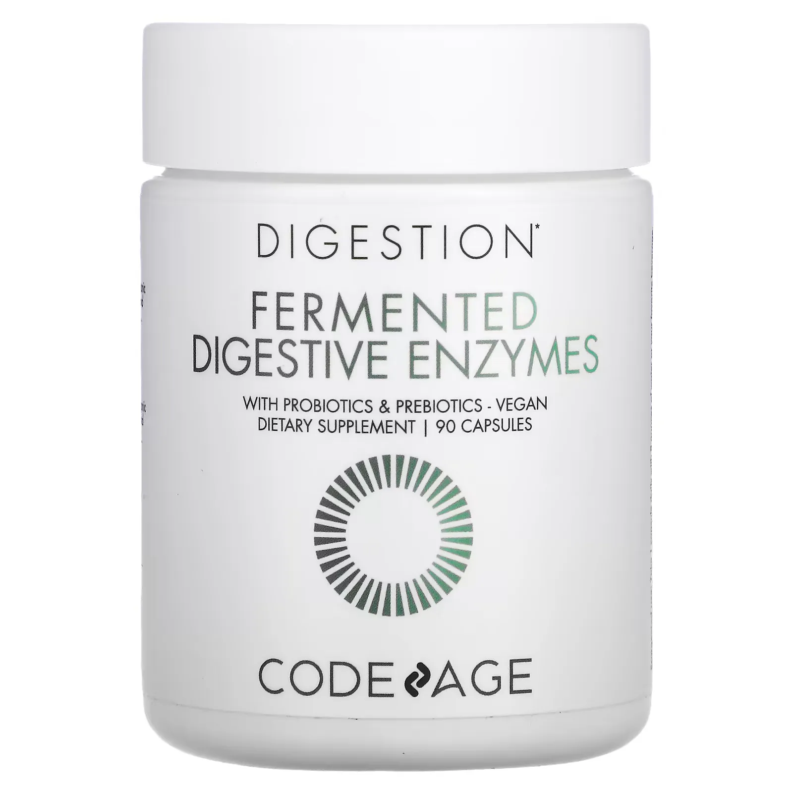 Fermented Digestive Enzymes with Probiotics & Prebiotics, Vegan, 90 Capsules