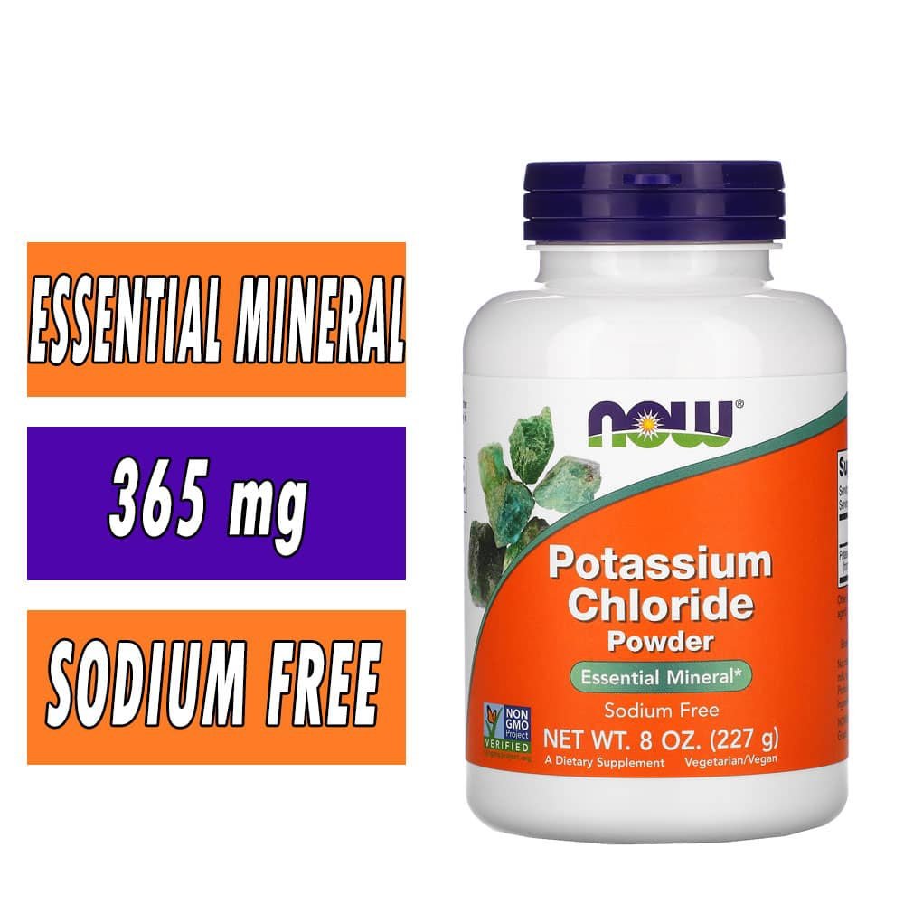 NOW Potassium Chloride Powder - 8 oz