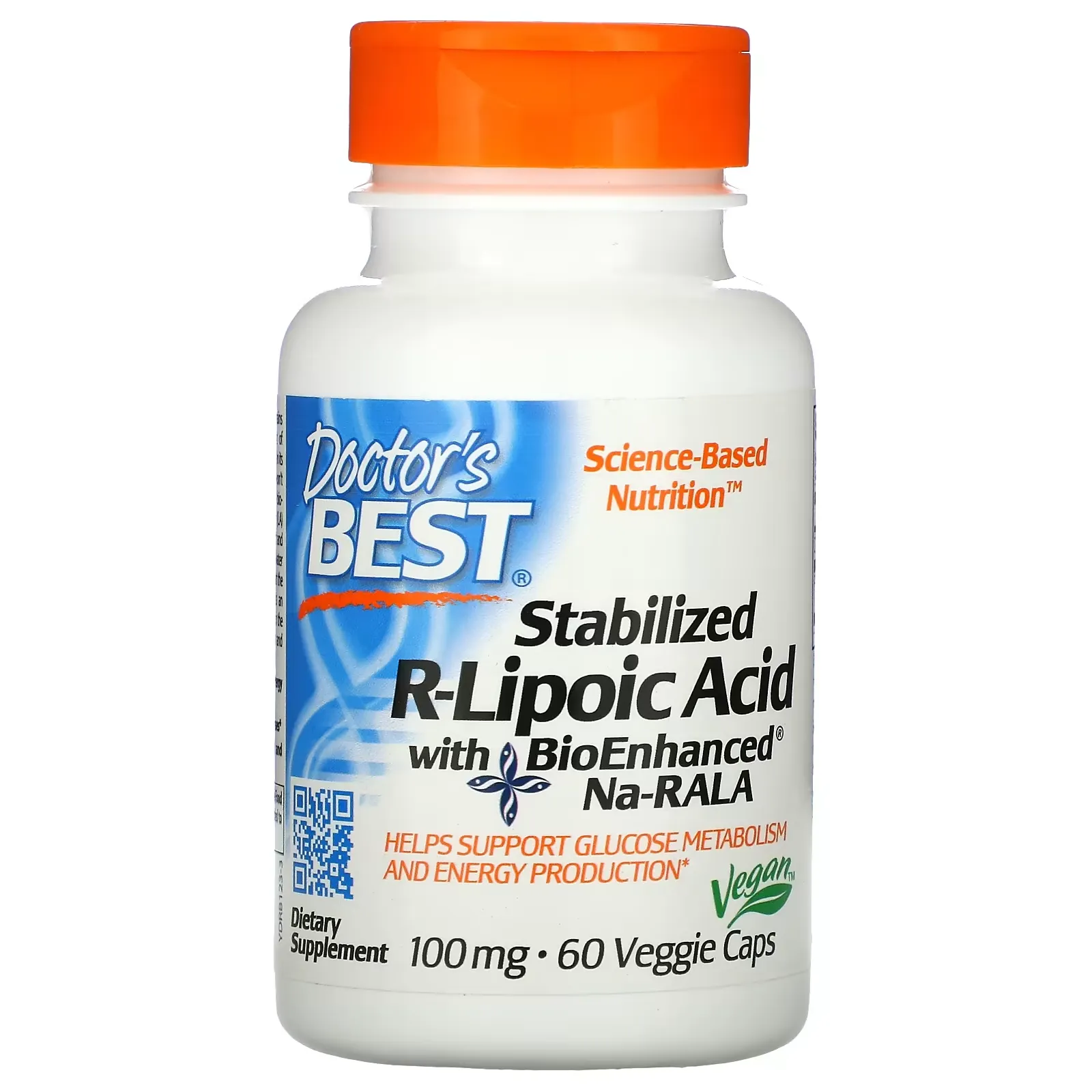 Stabilized R-Lipoic Acid with BioEnhanced Na-RALA, 100 mg, 60 Veggie Caps