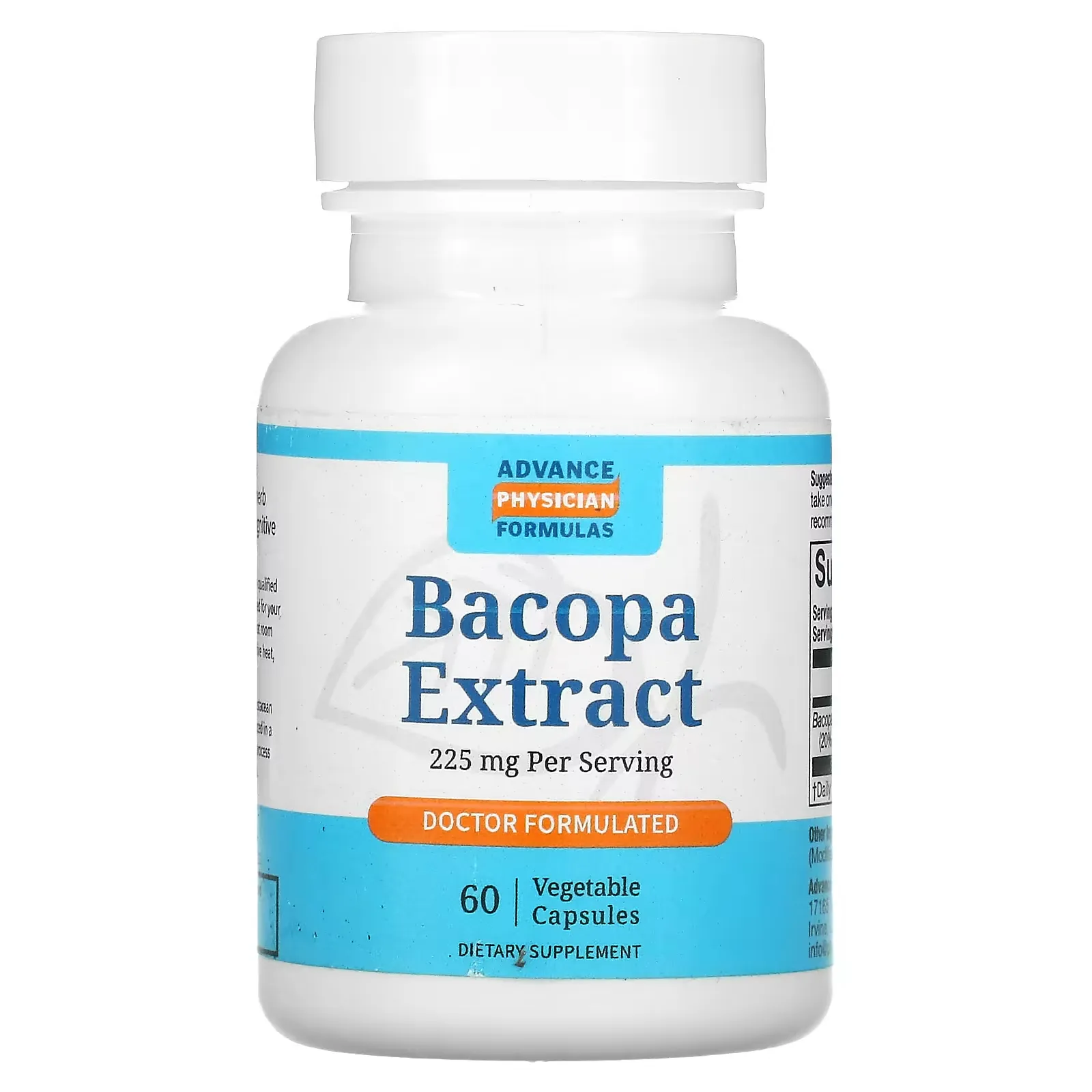 Bacopa Extract, 225 mg, 60 Vegetable Capsules