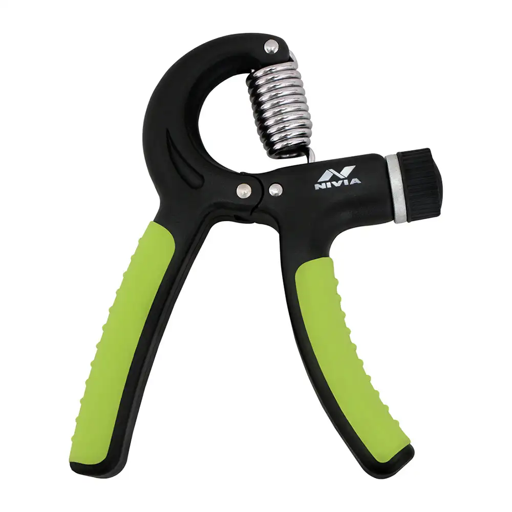 Nivia Adjustable Hand Grip 2.0,  Black & Green