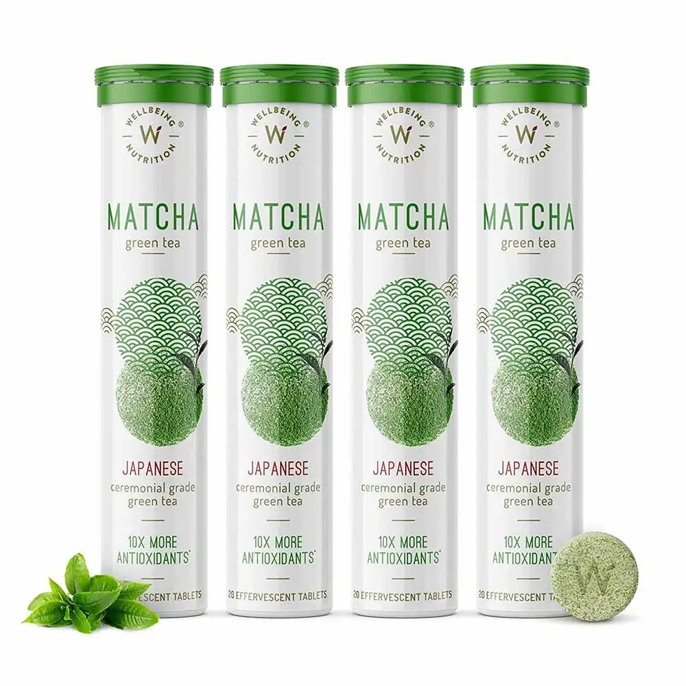 Wellbeing Nutrition Matcha Green Tea,  20 tablet(s)  Japanese Ceremonial (Pack of 4)