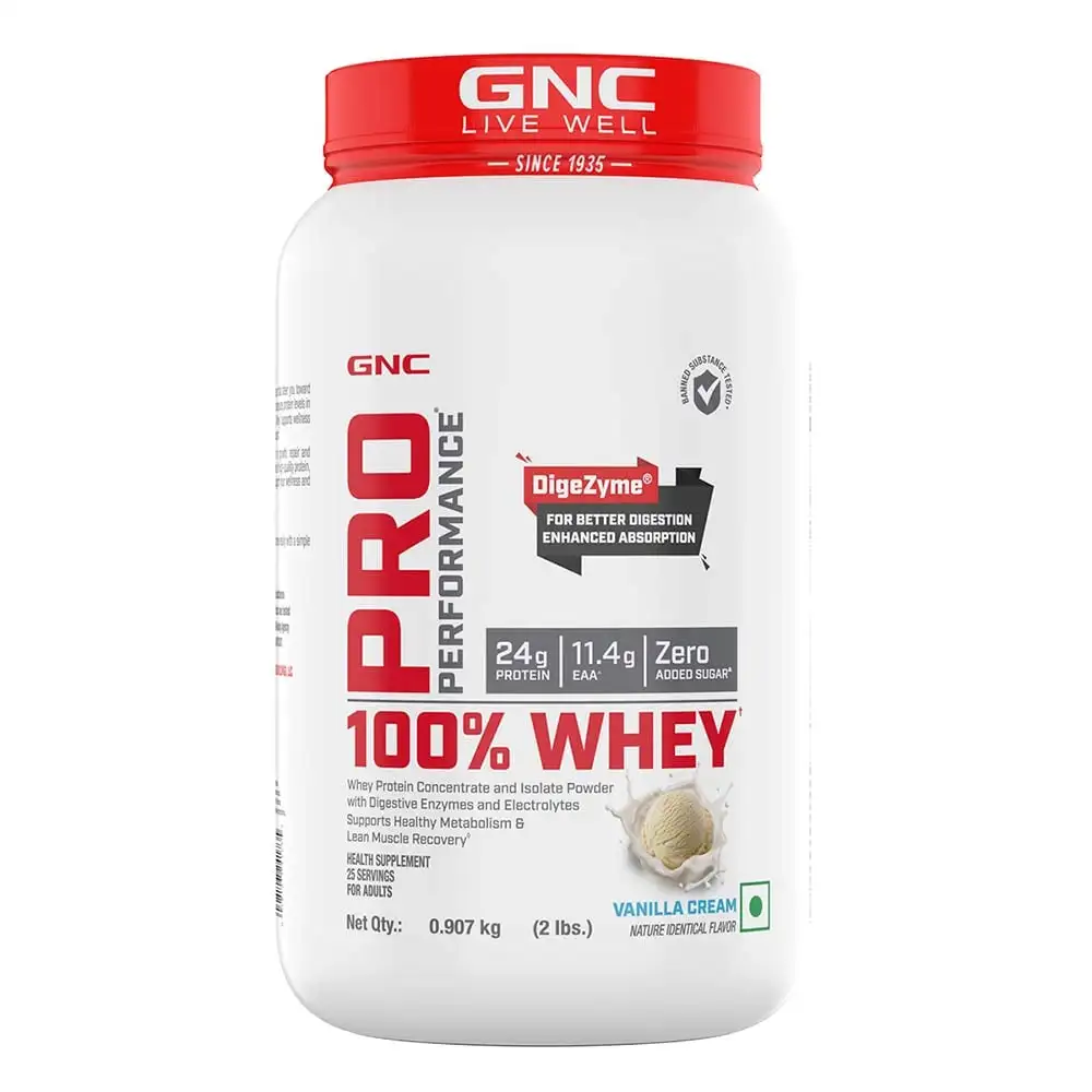 GNC Pro Performance 100% Whey Protein,  2 lb  Vanilla Cream