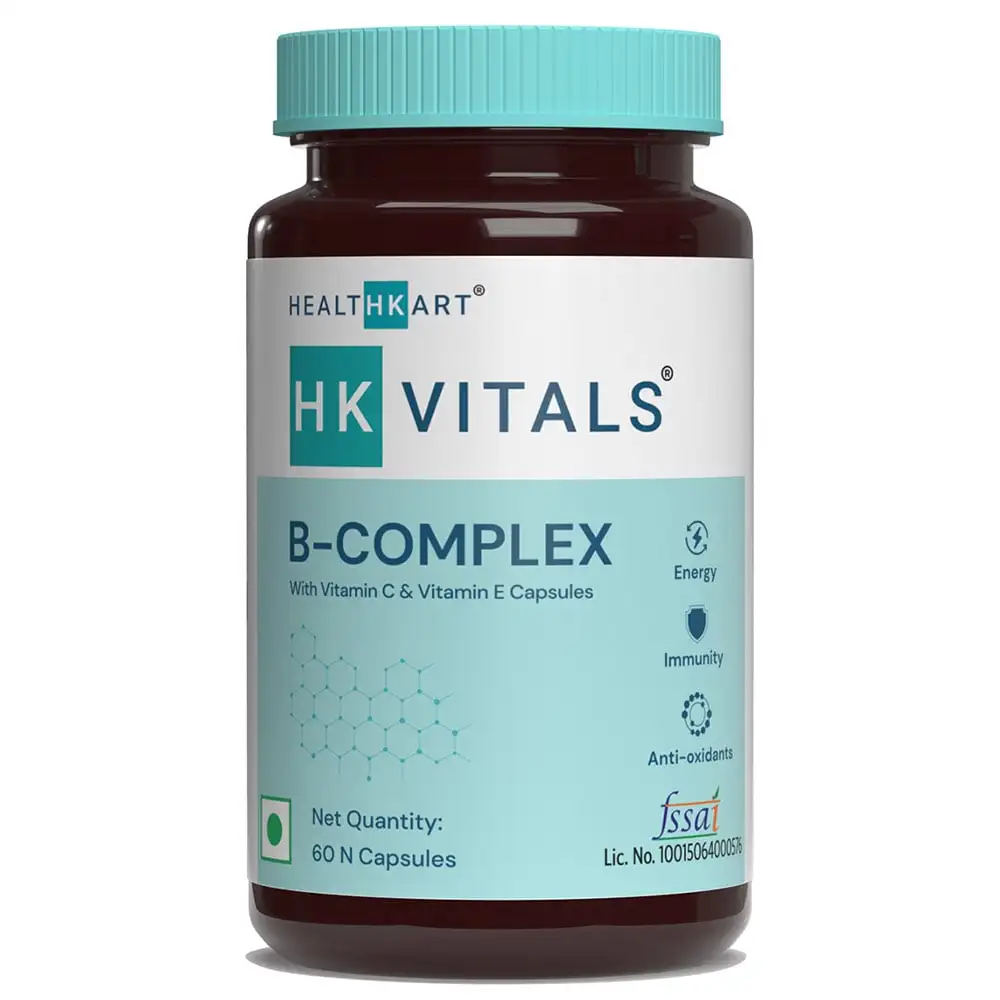 Healt HK Vitals B Complex (with Vitamin C & Vitamin E),  60 capsules  Unflavoured