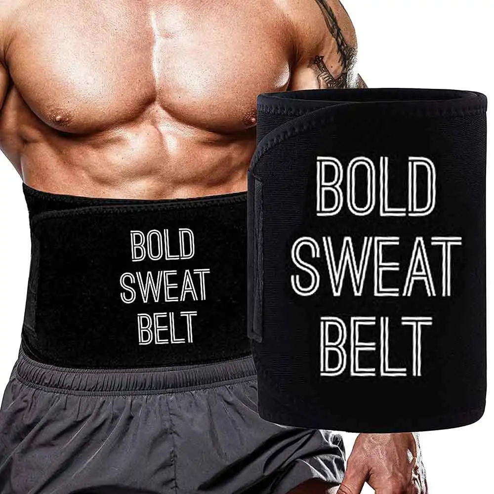 Boldfit Sweat Belt,  Black  Medium (fits Up To 43 Inch)