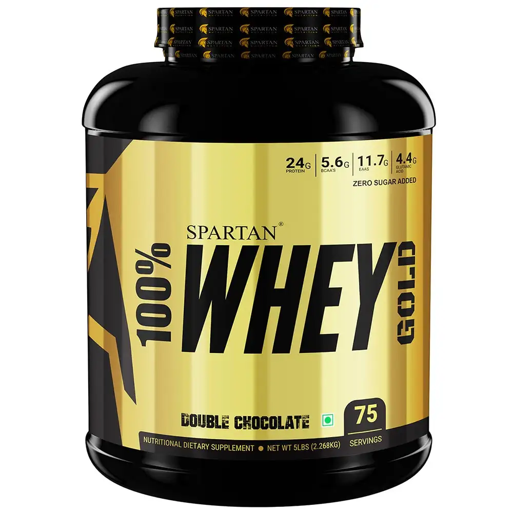 Spartan Nutrition 100% Whey Protein Gold Series,  5 lb  Double chocolate