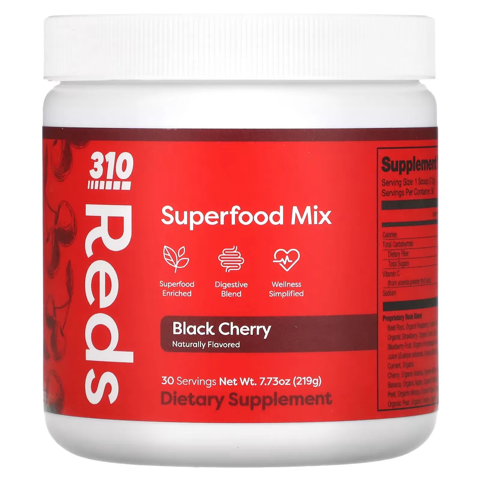 Reds, Superfood Mix, Black Cherry, 7.73 oz (219 g)