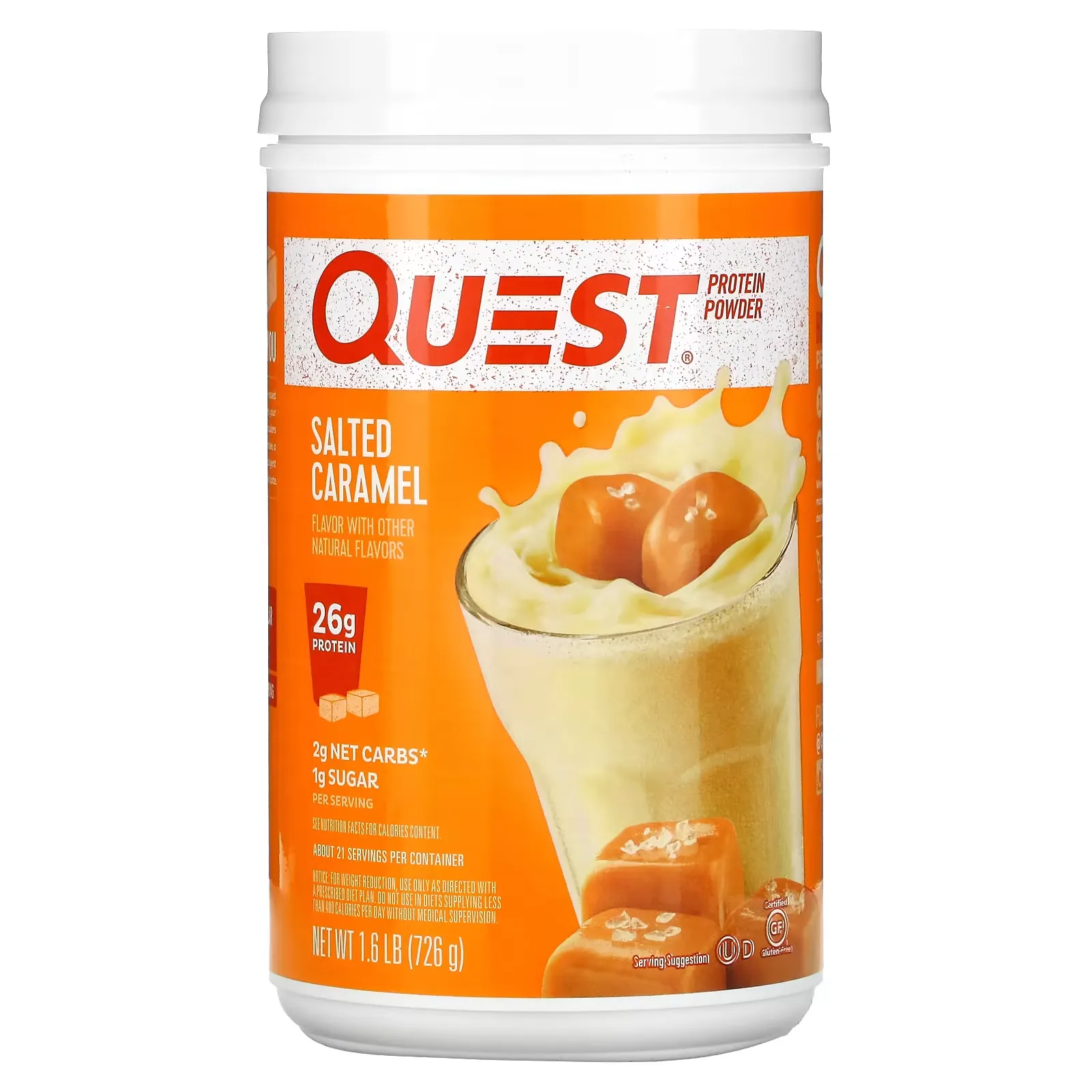 Protein Powder, Salted Caramel, 1.6 lb (726 g)