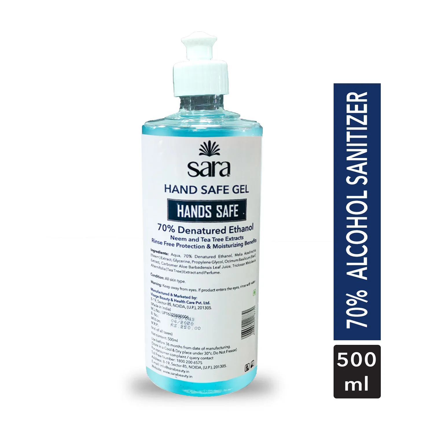 Sara Hand Sanitizer Hands Safe