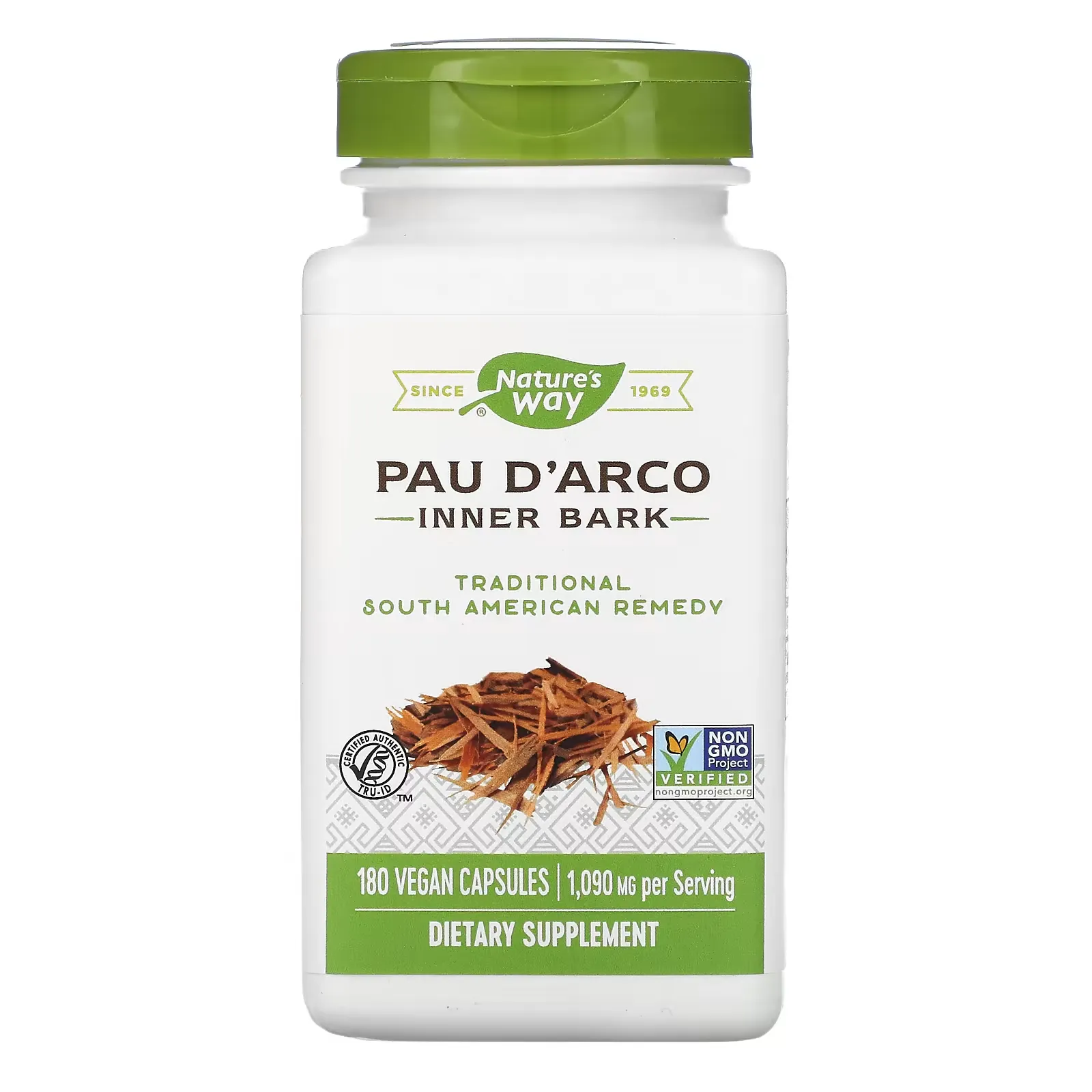 Pau d'Arco, Inner Bark, 545 mg, 180 Vegan Capsules