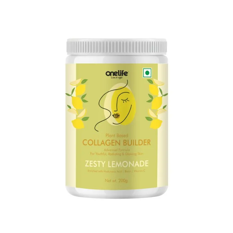 OneLife Plant Based Collagen Builder For Youthful, Radiating & Glowing Skin Lemon Flavour