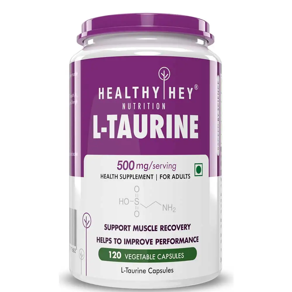 HealthyHey Nutrition L-Taurine,  120 capsules