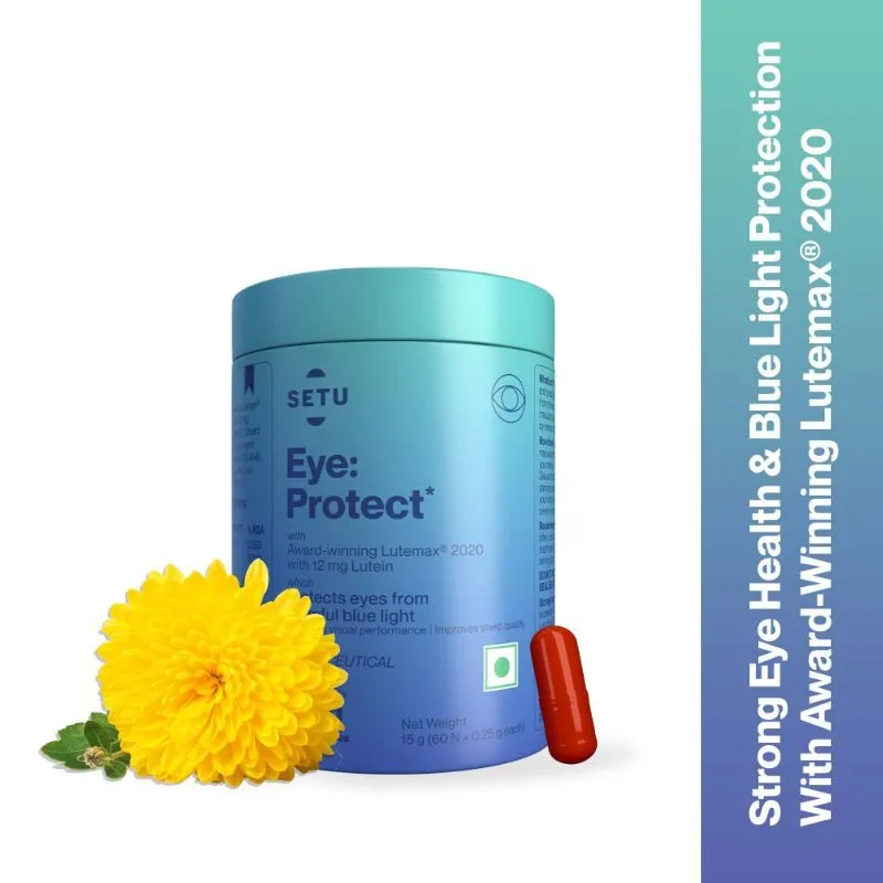 Setu Lutein + Zeaxanthin, Blue Light Protection for Eyes with 10mg Lutein, 2mg Zeaxanthin