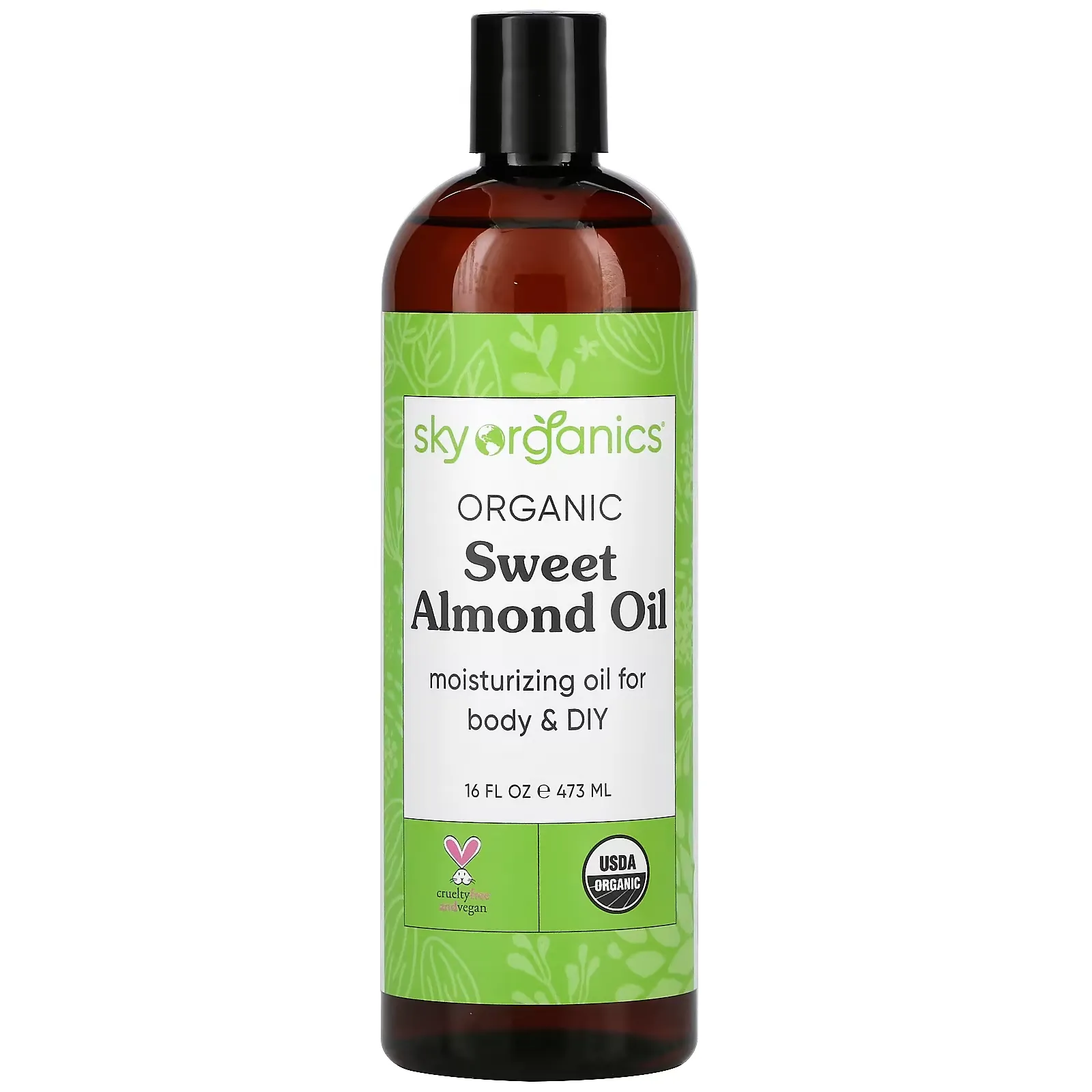 Organic Sweet Almond Oil, 16 fl oz (473 ml)