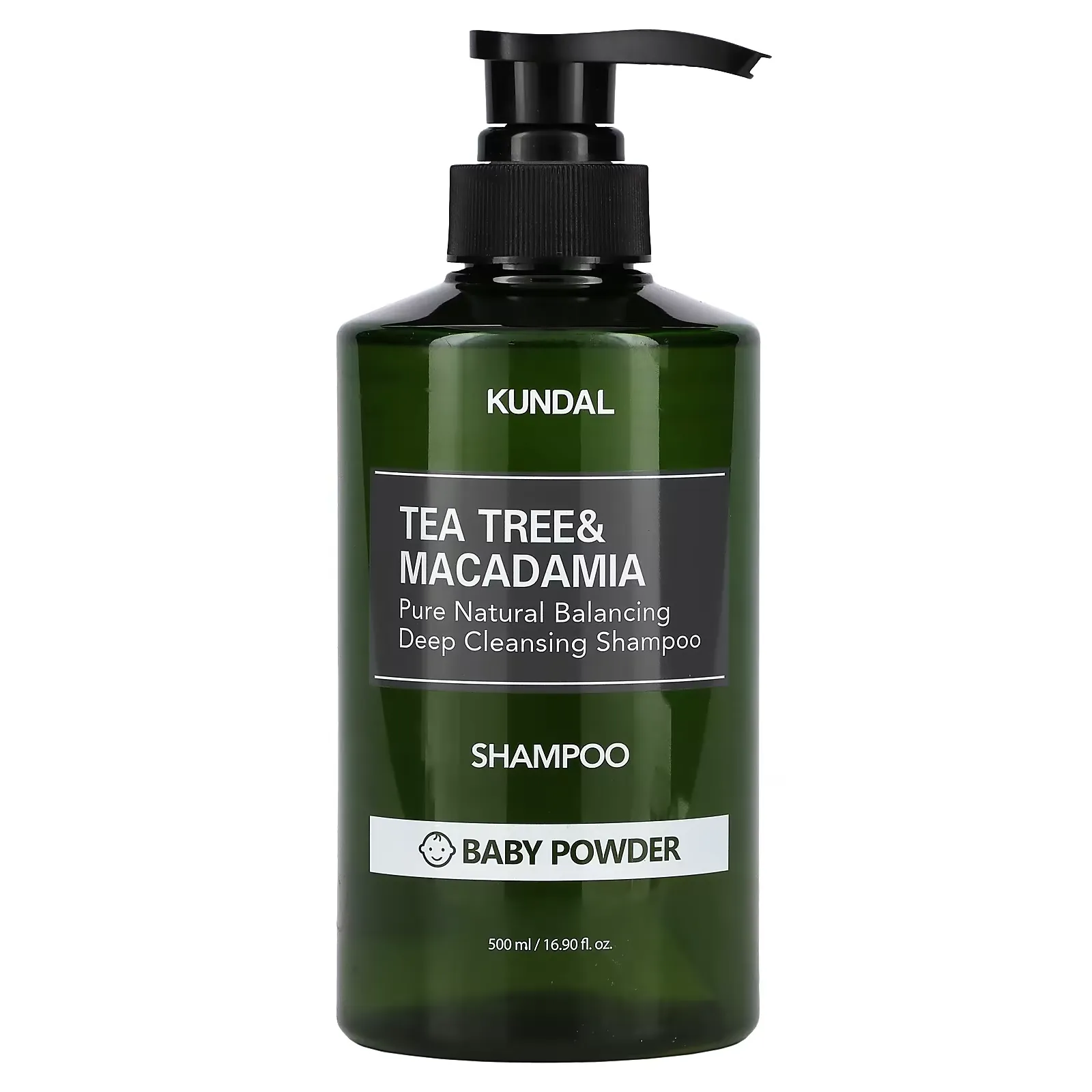 Tea Tree & Macadamia Shampoo, Baby Powder, 16.9 fl oz (500 ml)