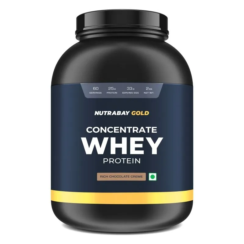 Nutrabay Gold 100% Whey Protein Concentrate - Rich Chocolate Creme