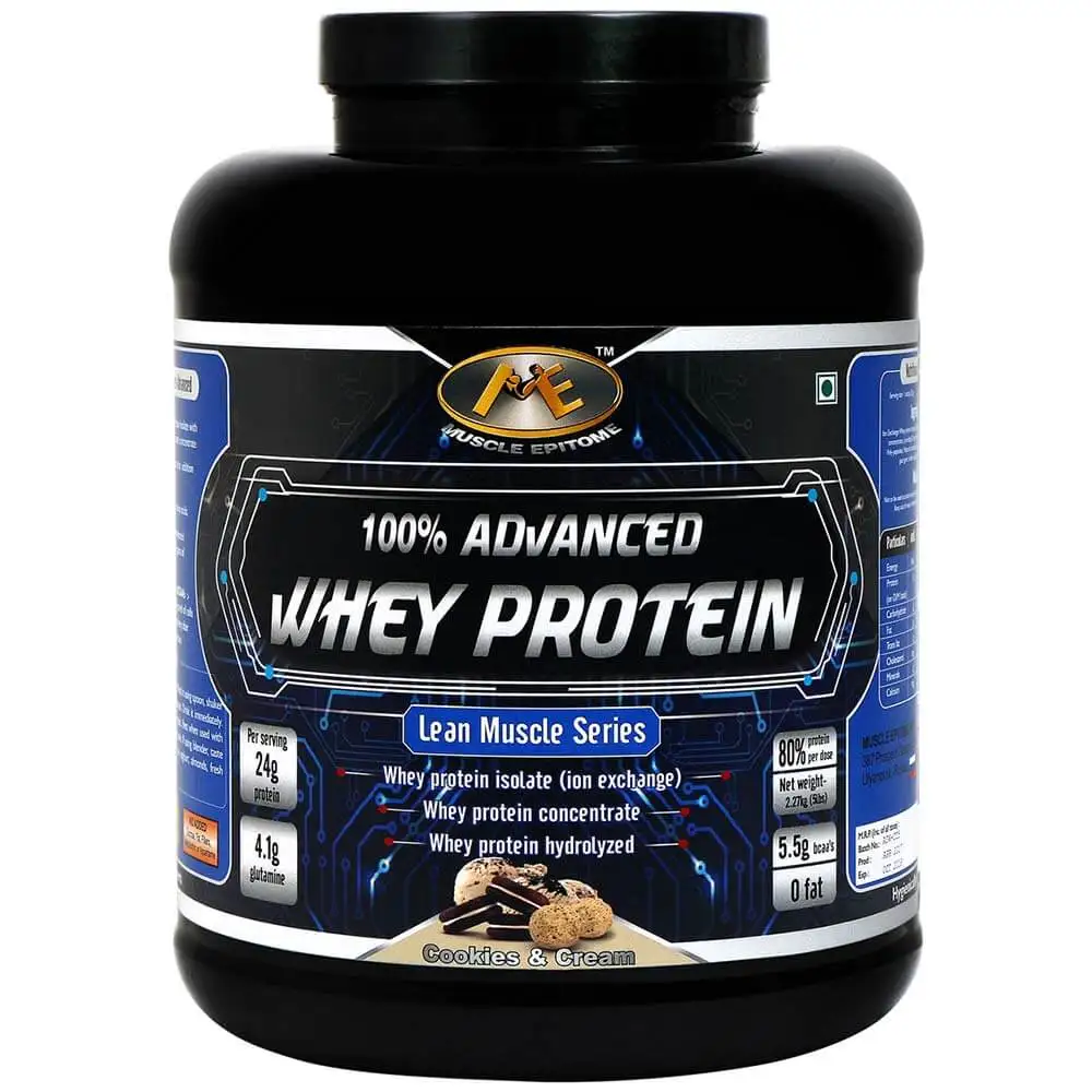 Muscle Epitome 100% Advanced Whey Protein,  5 lb  Cookies & Cream