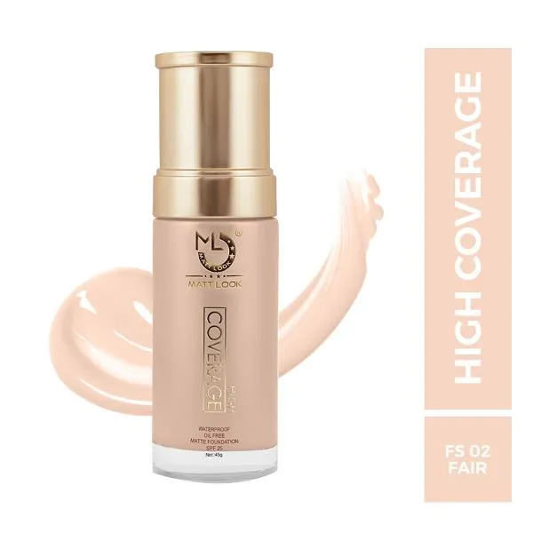 Matt look High Coverage Waterproof Oil Free Matte SPF 25 Foundation