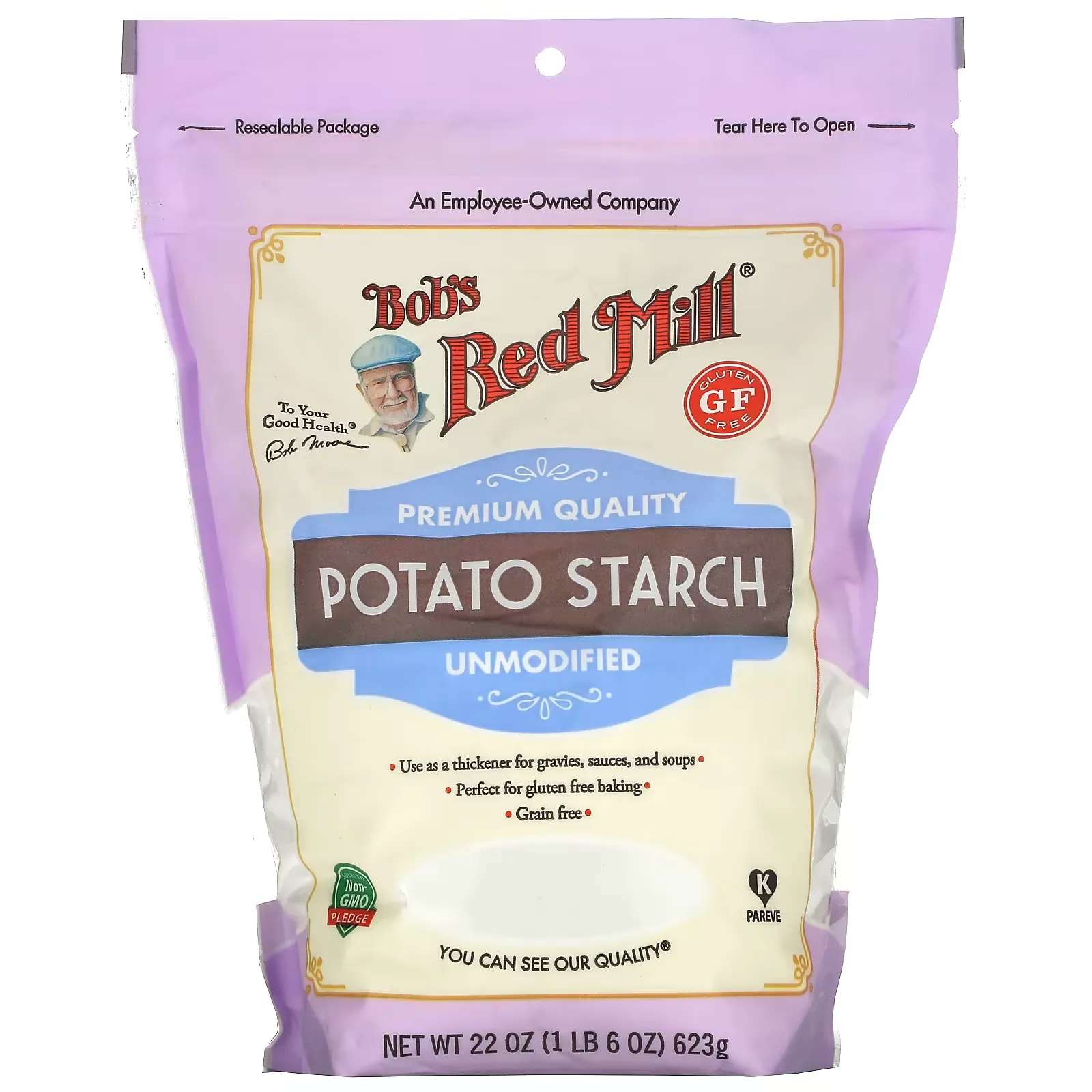 Potato Starch, Unmodified, Gluten Free, 22 oz (623 g)